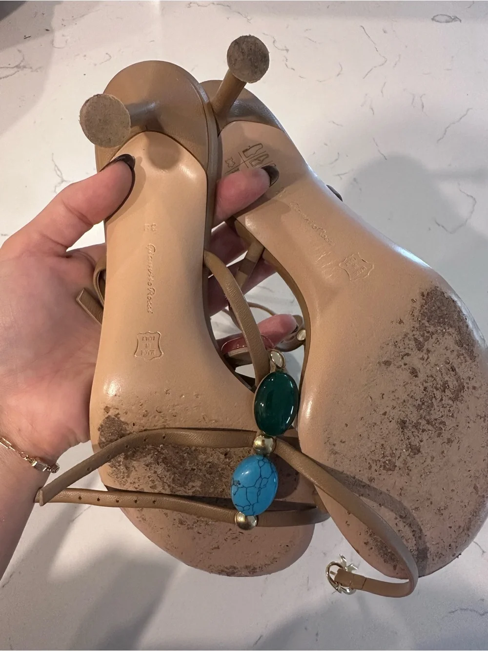 Gianvito Rossi stone heels